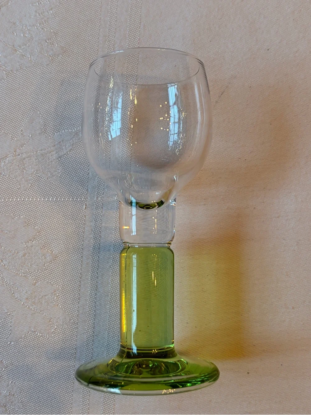 Set of 6 Green Vintage Bormioli Rocco Stemmed Cordial Glasses MCM